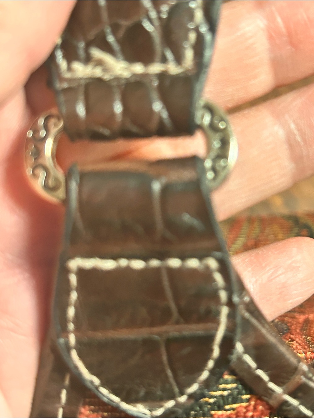 Rosetti Brown Croc-Trim Paisley Shoulder Bag #cowgirl - Picture 14 of 14